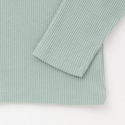 拼色愛心羅紋上衣