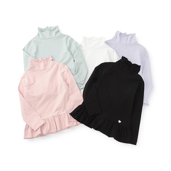 荷葉邊下襬褶皺高領衫