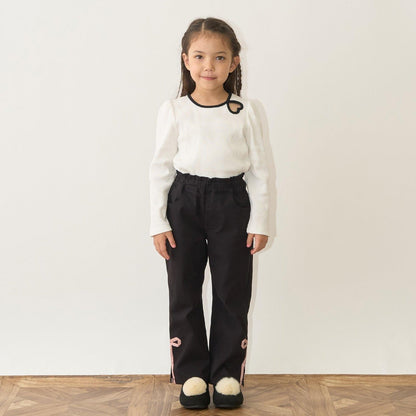 拼色愛心羅紋上衣