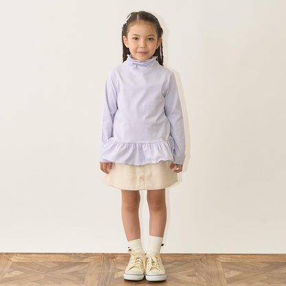 荷葉邊下襬褶皺高領衫