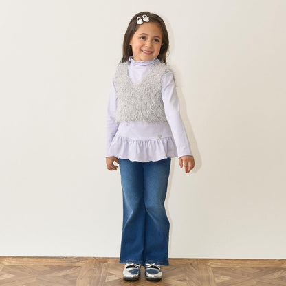 荷葉邊下襬褶皺高領衫