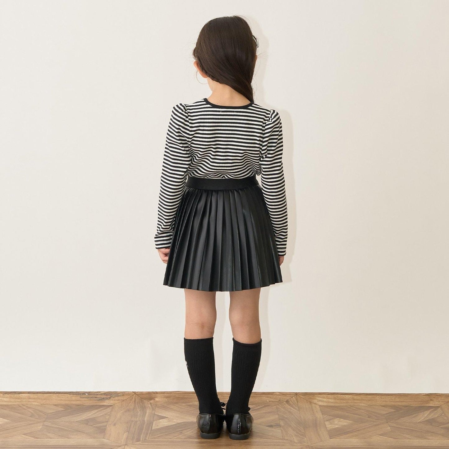 拼色愛心羅紋上衣