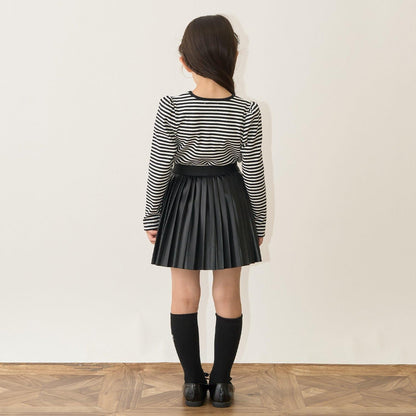 拼色愛心羅紋上衣