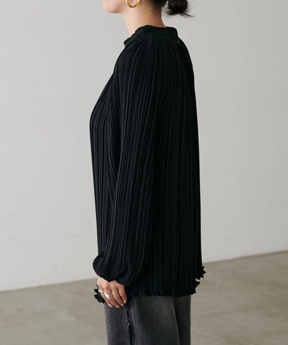 百褶寬鬆罩衫