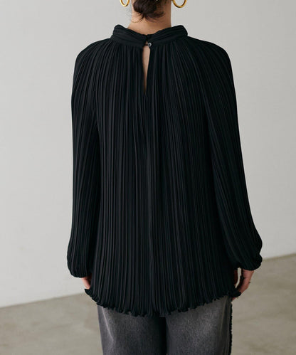 百褶寬鬆罩衫