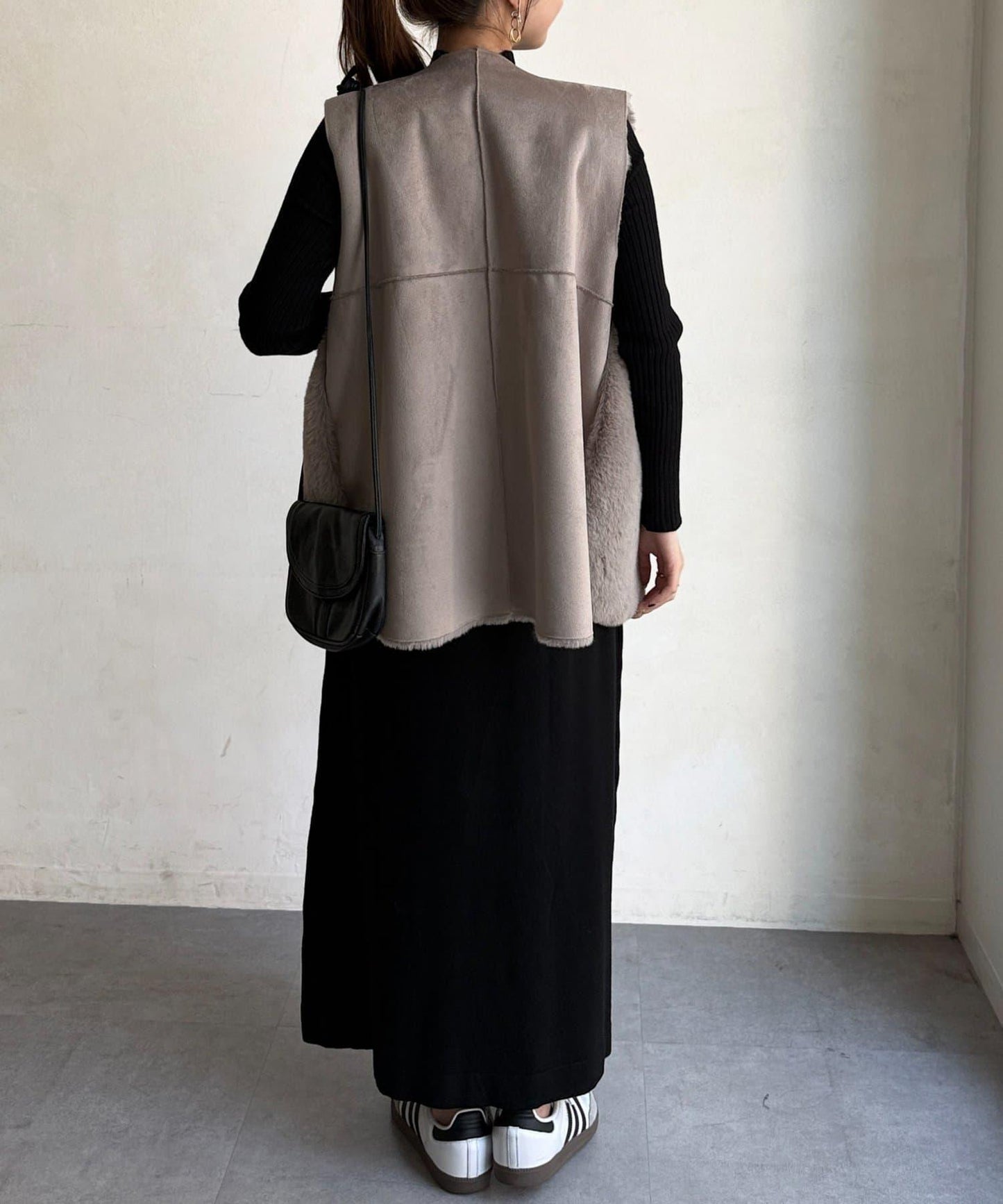 羊毛皮拼接毛絨馬甲