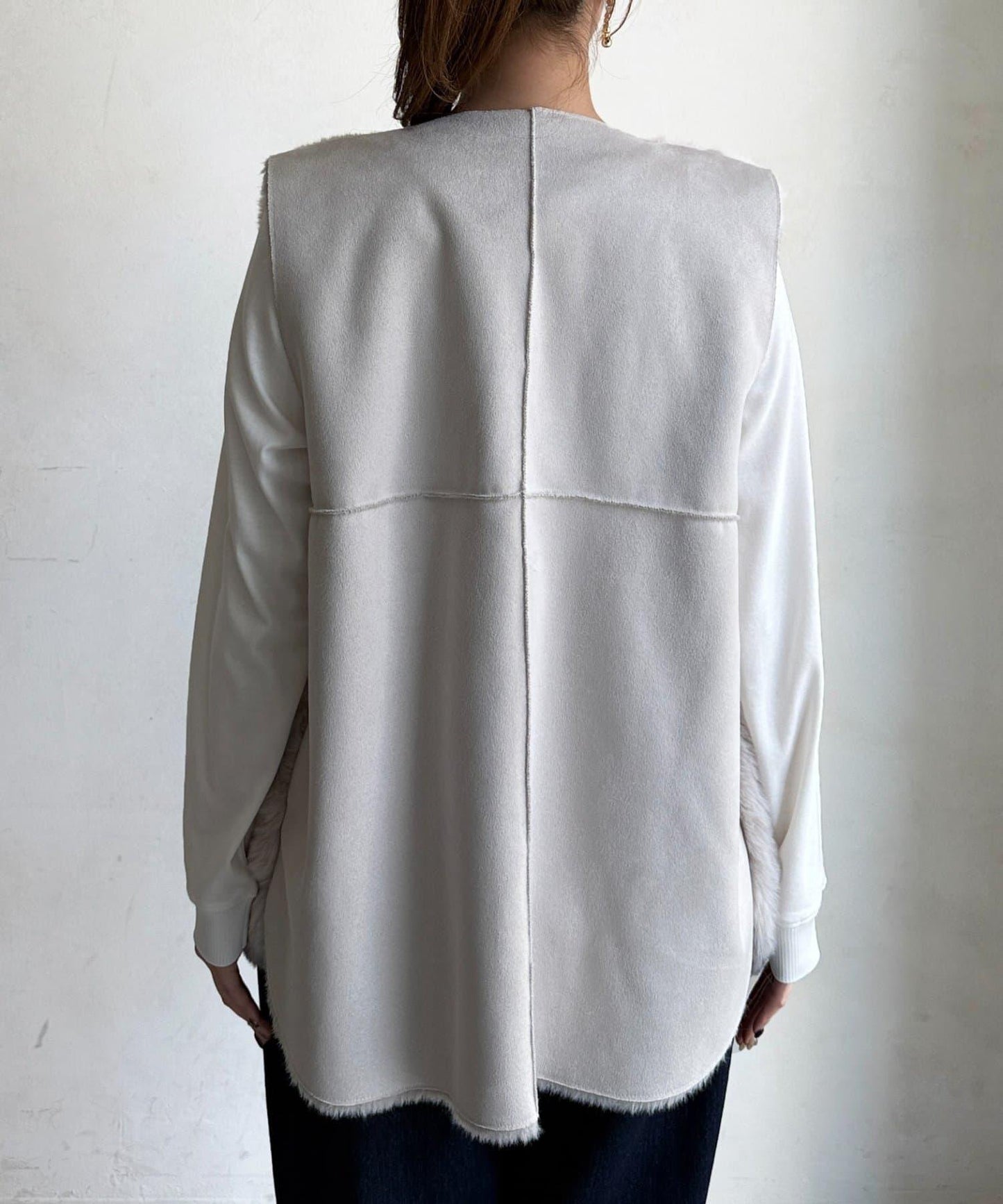 羊毛皮拼接毛絨馬甲