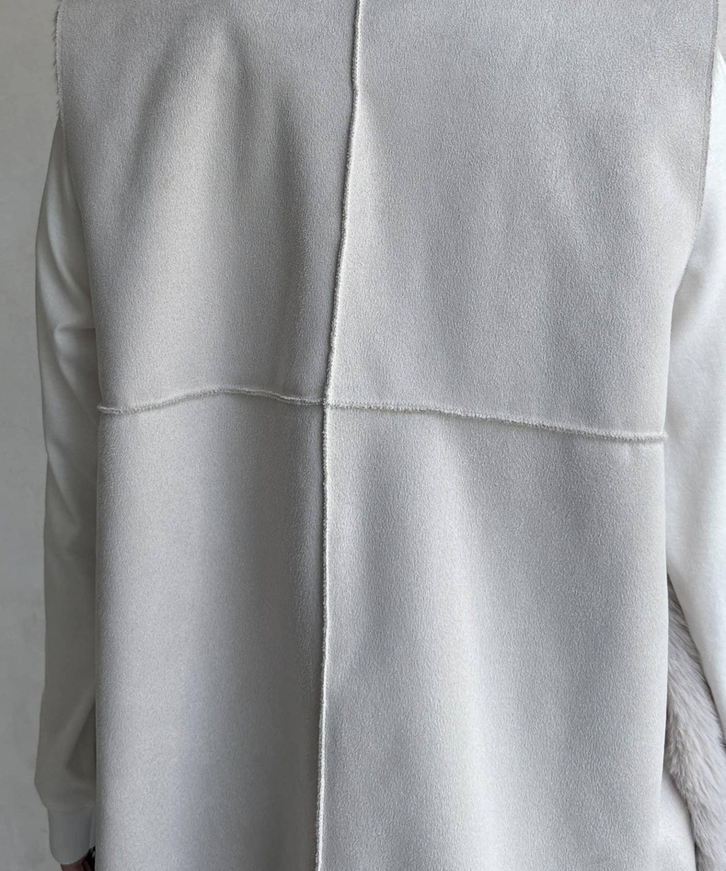 羊毛皮拼接毛絨馬甲