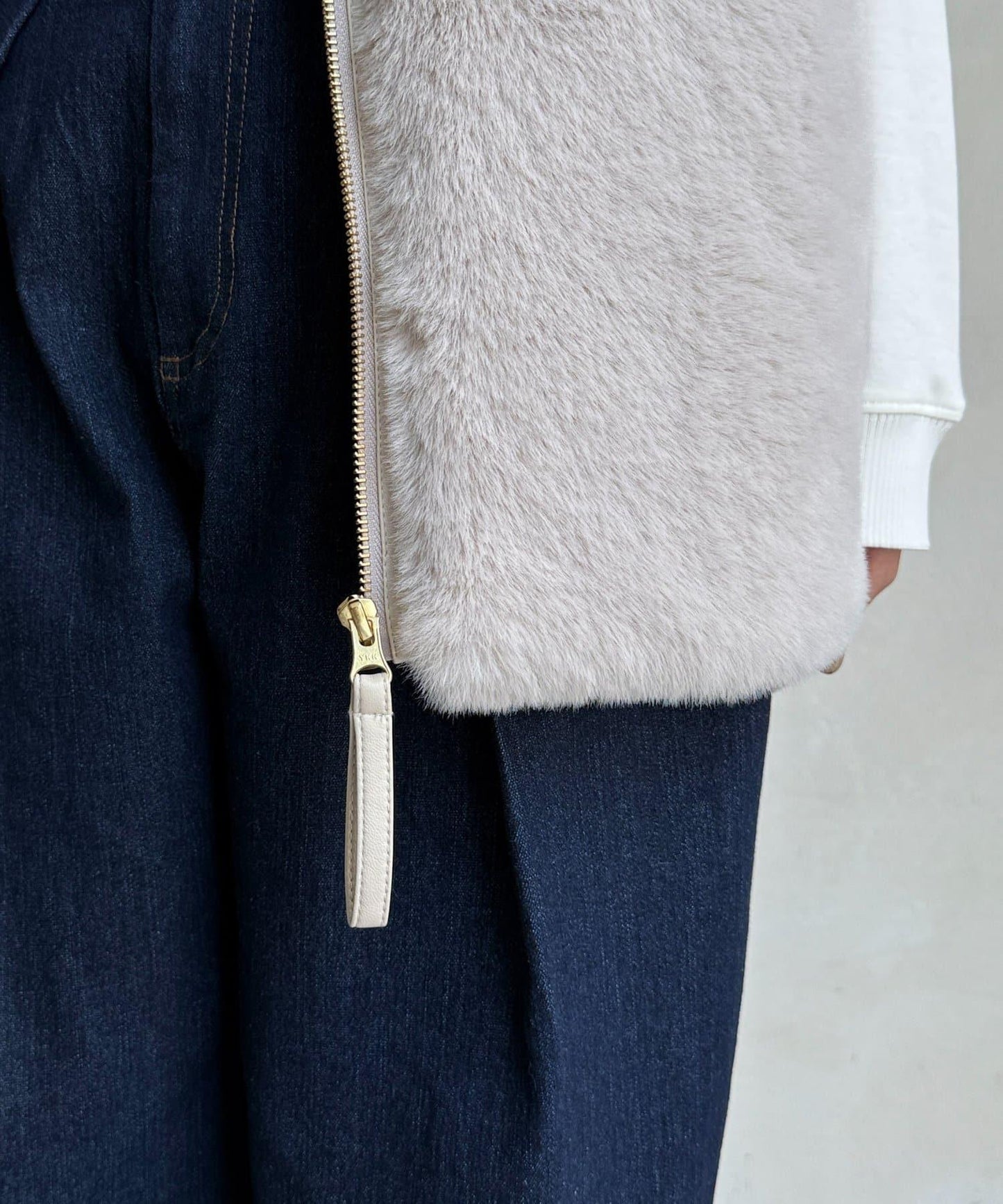 羊毛皮拼接毛絨馬甲