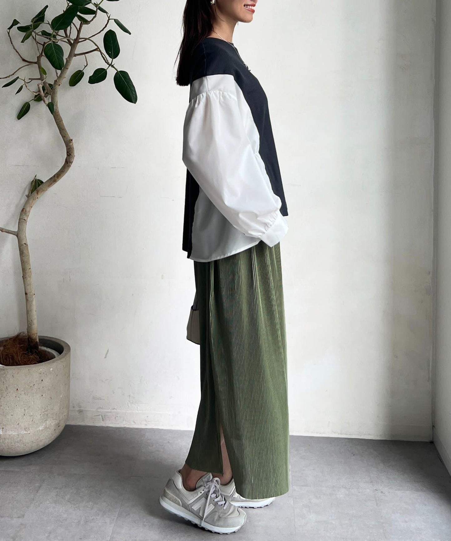 拼接套頭衫