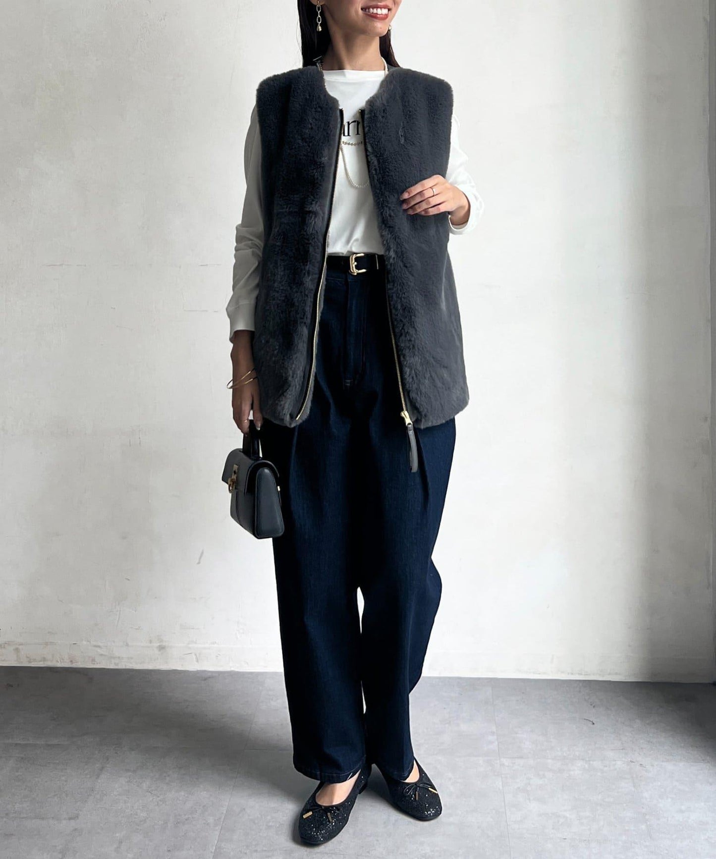 羊毛皮拼接毛絨馬甲