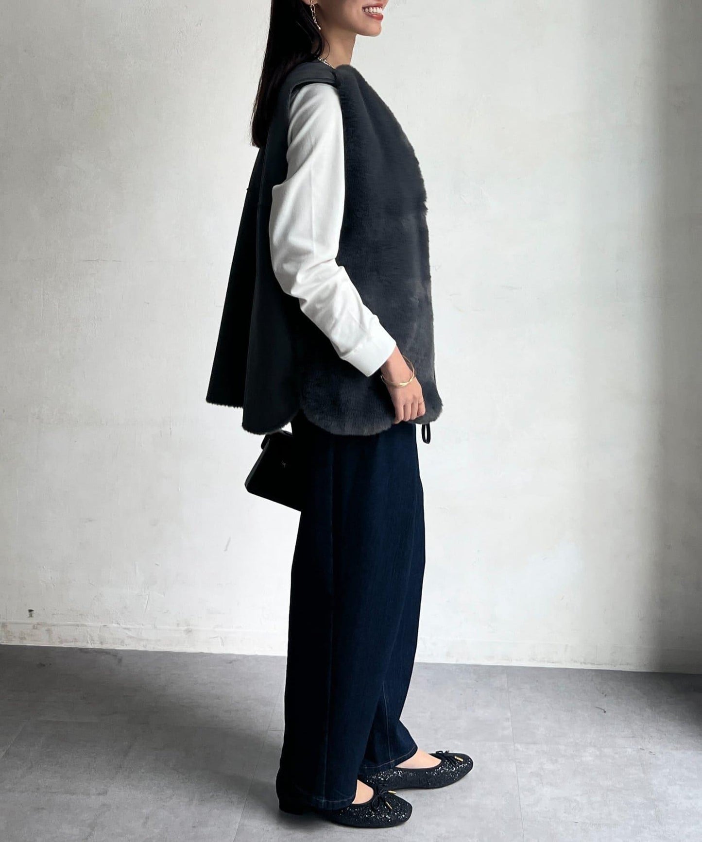 羊毛皮拼接毛絨馬甲