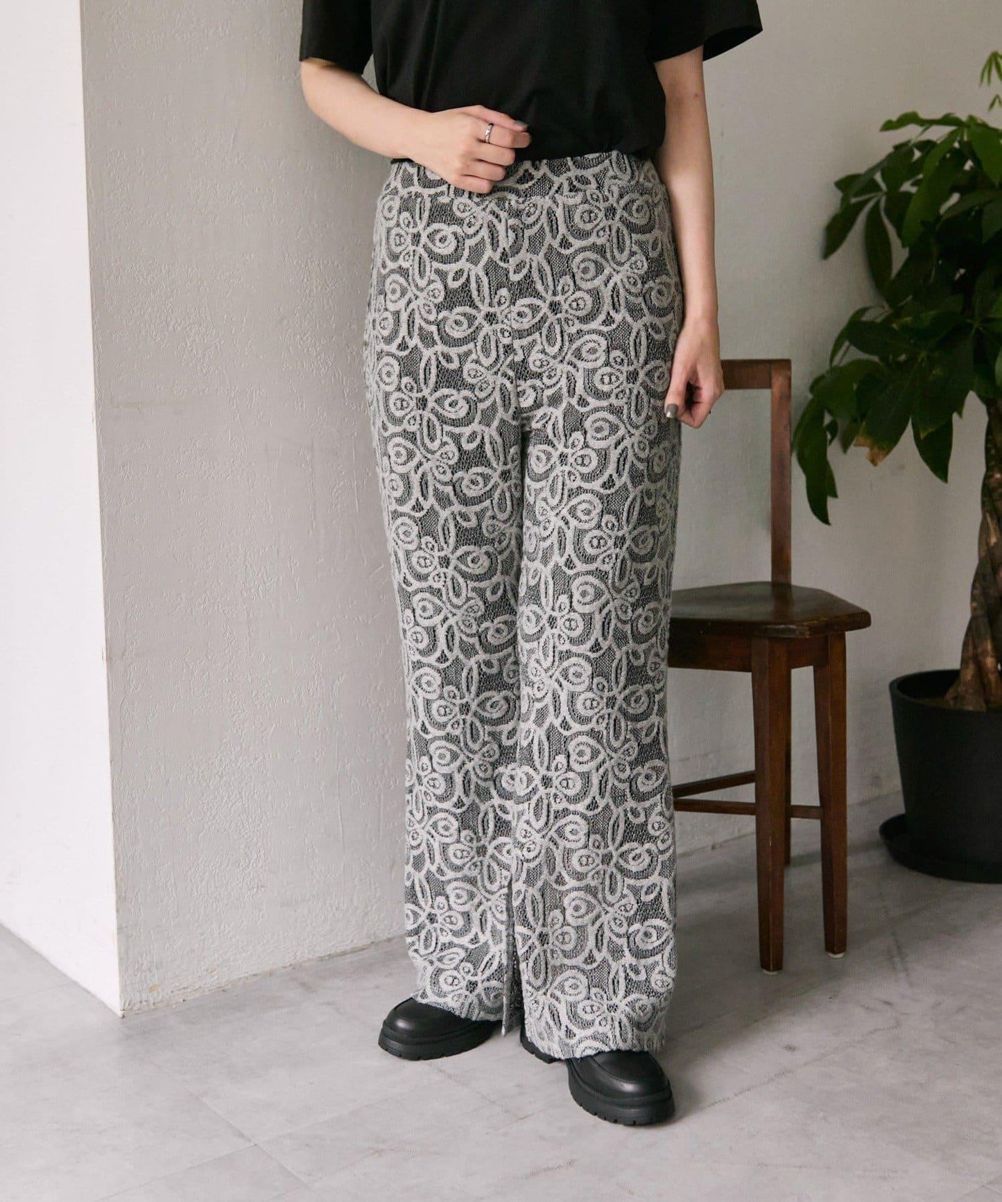 【ear PAPILLONNER】蕾絲喇叭褲【SUM1 STYLE】