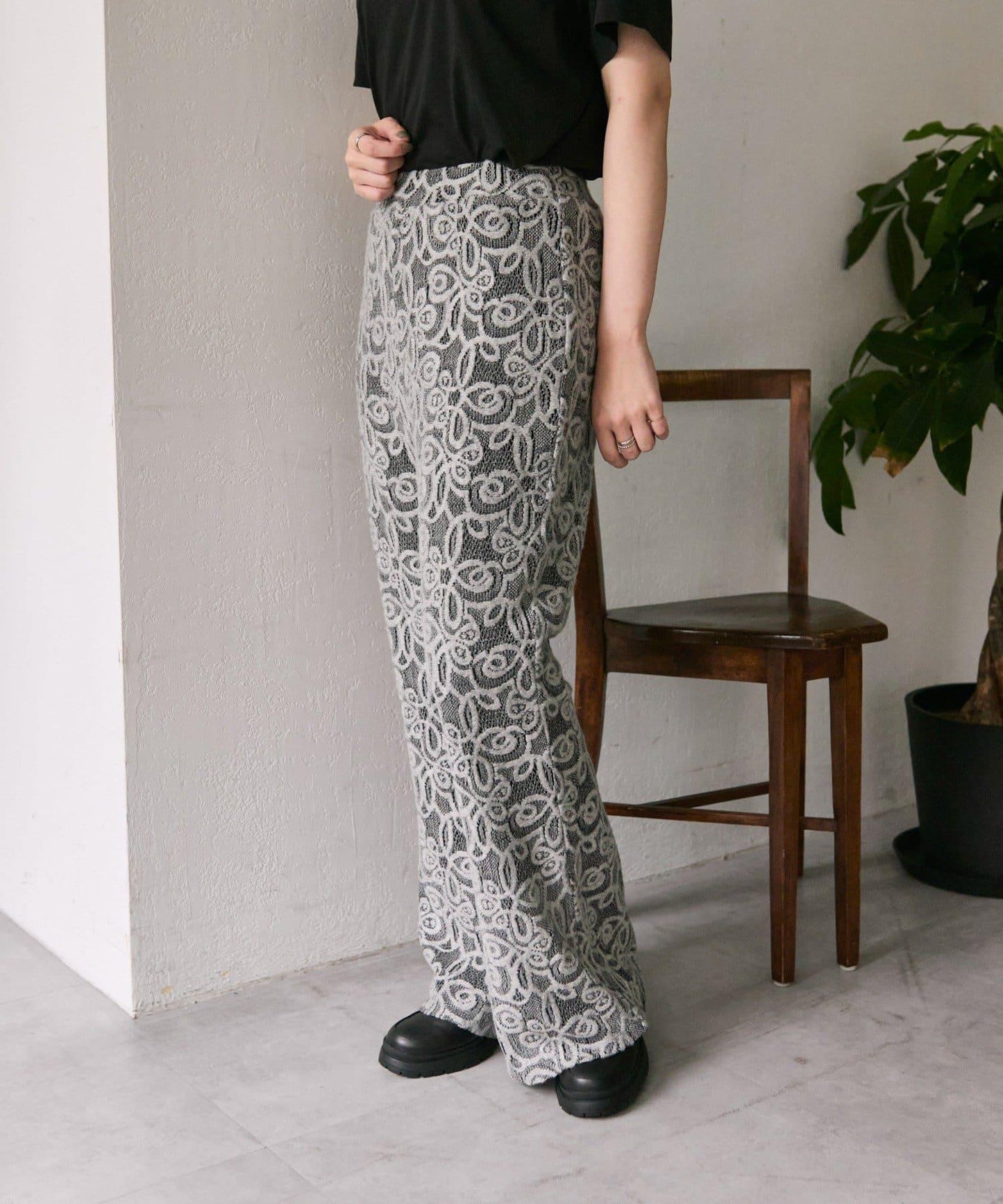 【ear PAPILLONNER】蕾絲喇叭褲【SUM1 STYLE】