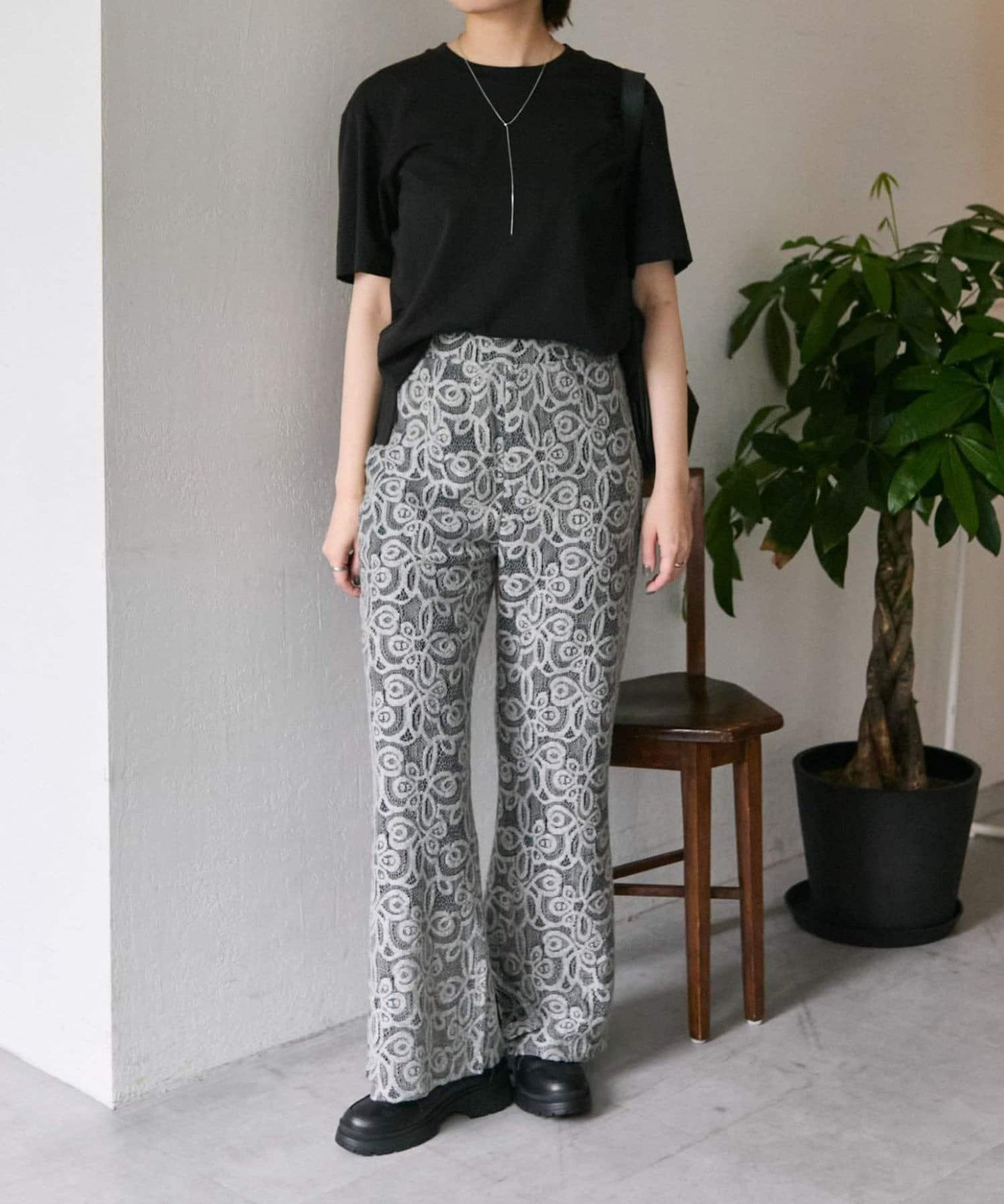 【ear PAPILLONNER】蕾絲喇叭褲【SUM1 STYLE】