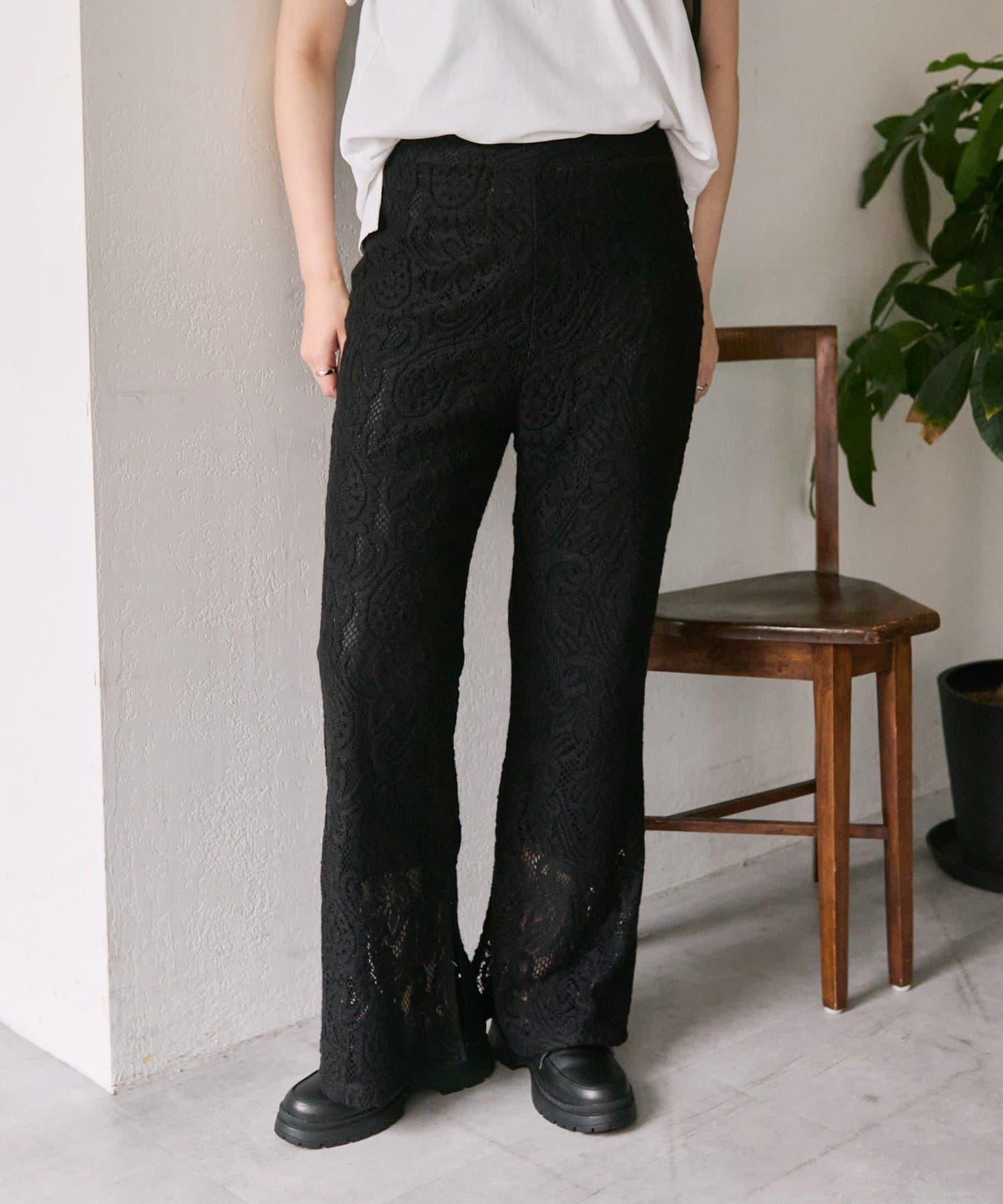 【ear PAPILLONNER】蕾絲喇叭褲【SUM1 STYLE】