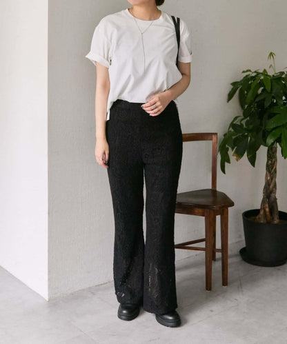 【ear PAPILLONNER】蕾絲喇叭褲【SUM1 STYLE】