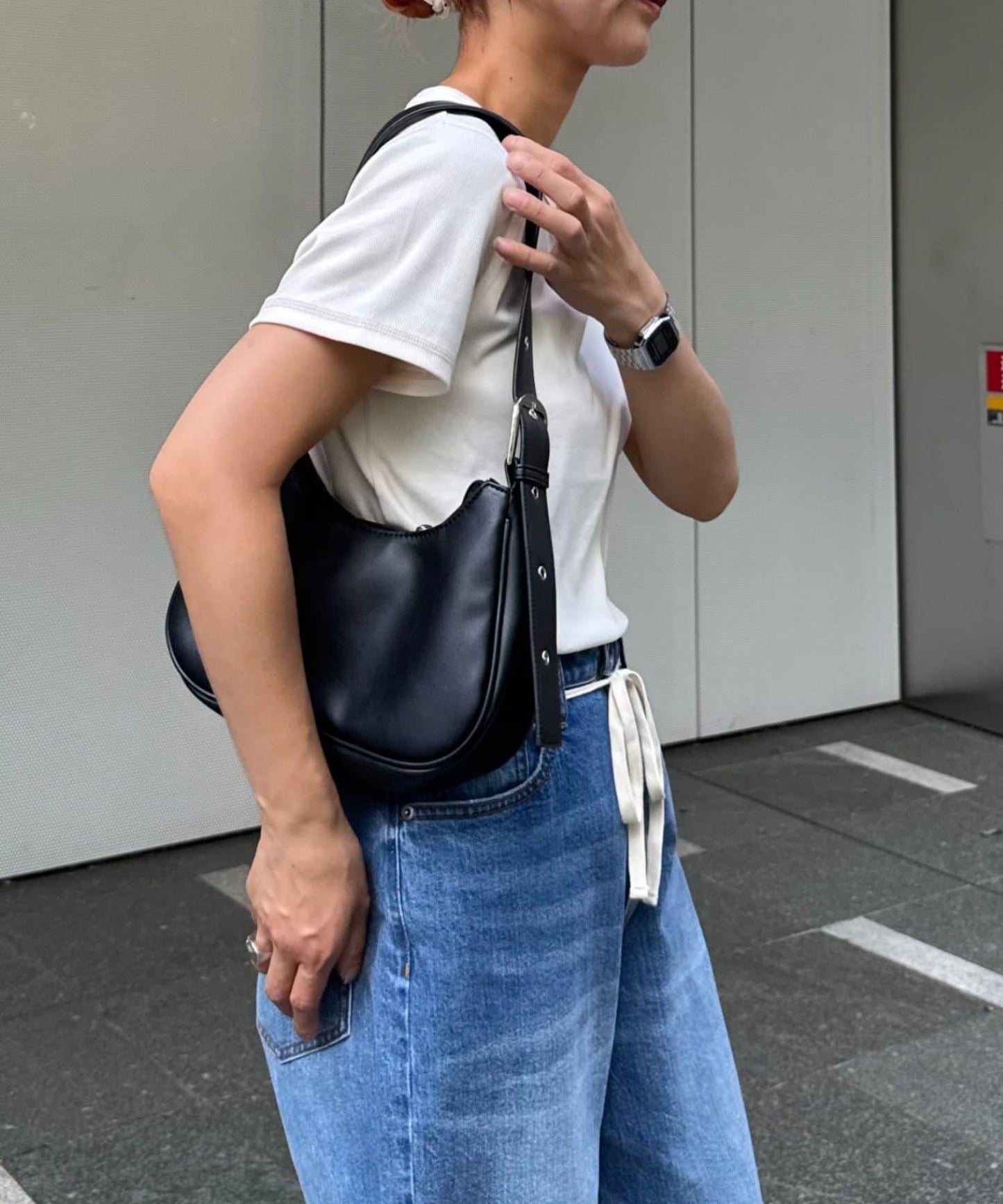 【CIAOPANIC TYPY】單點刺繡羅紋修身短袖T恤