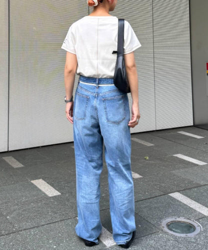 【CIAOPANIC TYPY】單點刺繡羅紋修身短袖T恤