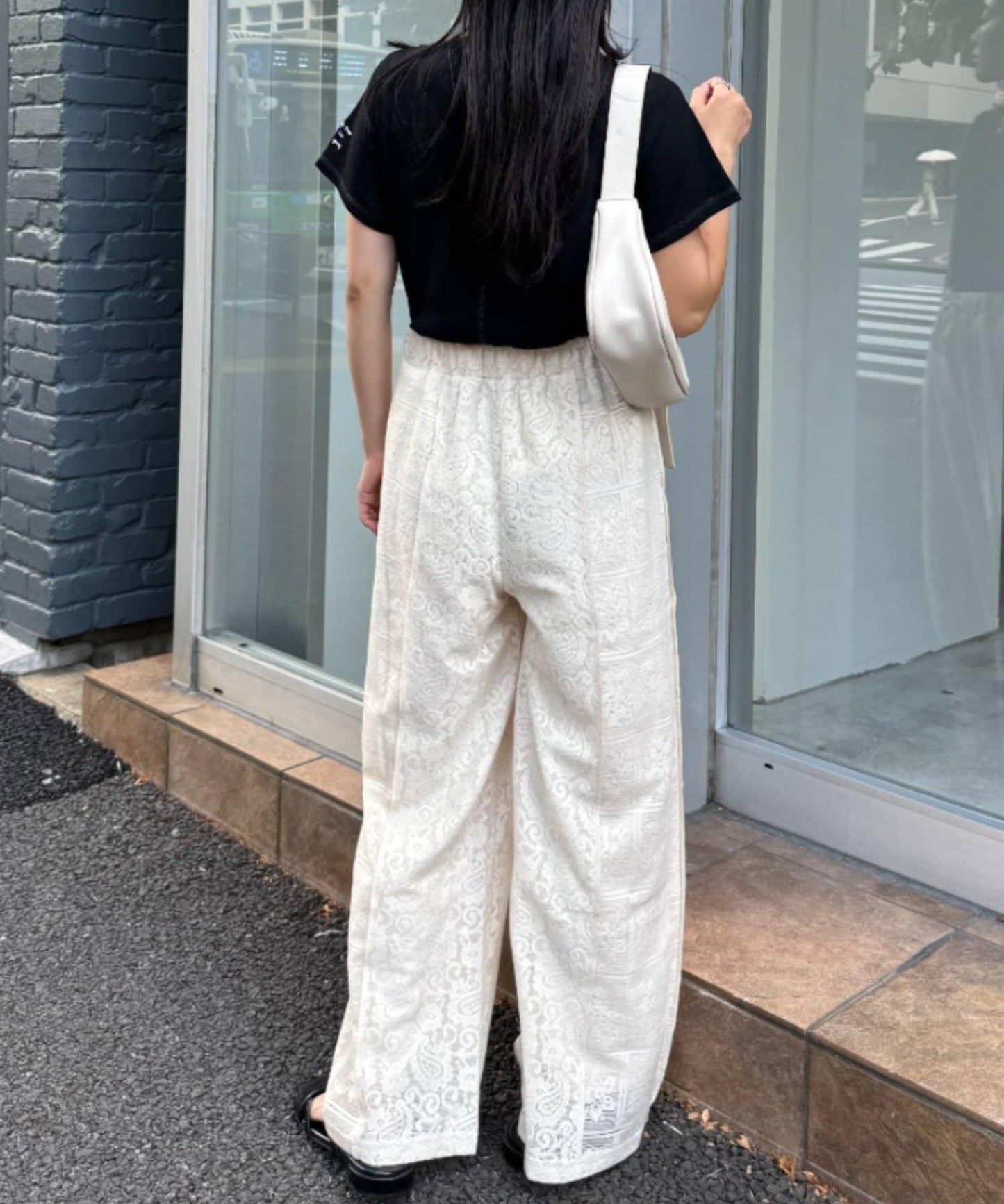 【CIAOPANIC TYPY】單點刺繡羅紋修身短袖T恤