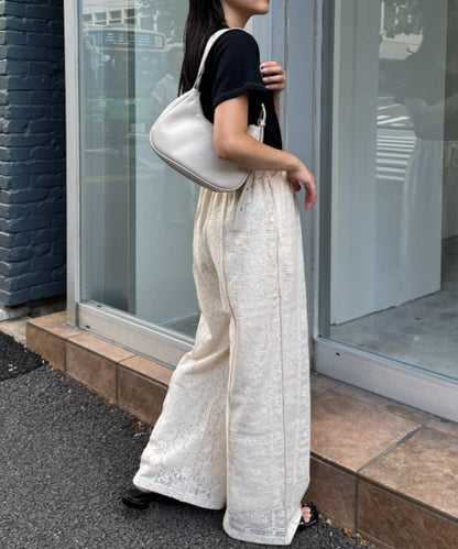 【CIAOPANIC TYPY】單點刺繡羅紋修身短袖T恤