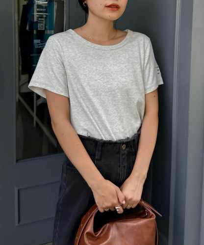 【CIAOPANIC TYPY】單點刺繡羅紋修身短袖T恤