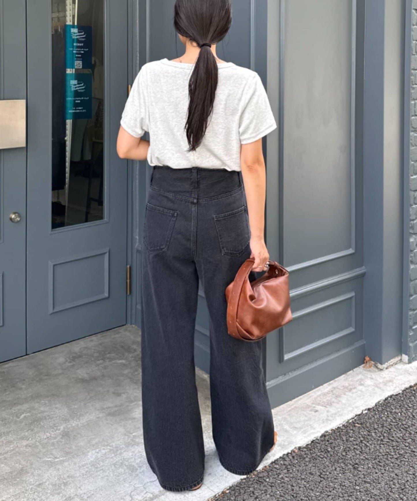 【CIAOPANIC TYPY】單點刺繡羅紋修身短袖T恤