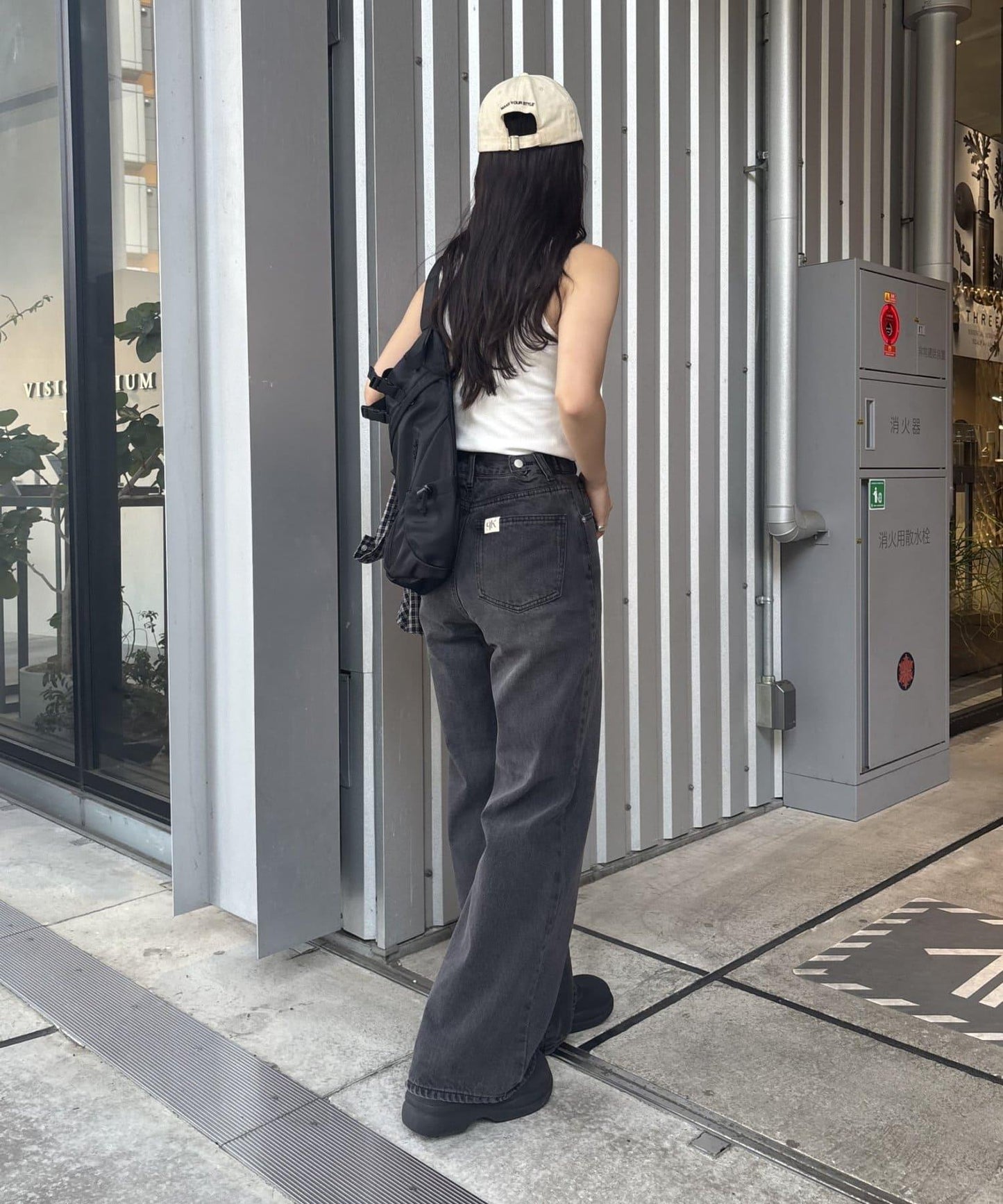 【PIKO企畫 / 腰部可調節】雙排扣喇叭牛仔褲