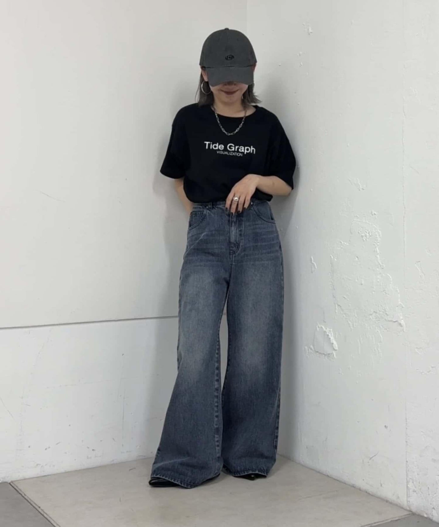 【PIKO企畫 / 腰部可調節】雙排扣喇叭牛仔褲