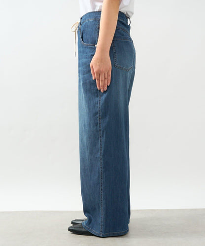 抽繩寬鬆牛仔褲