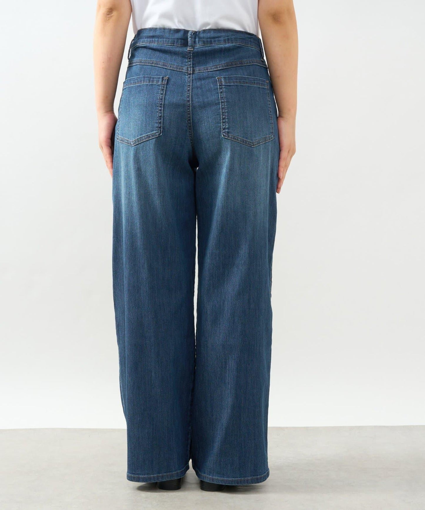 抽繩寬鬆牛仔褲