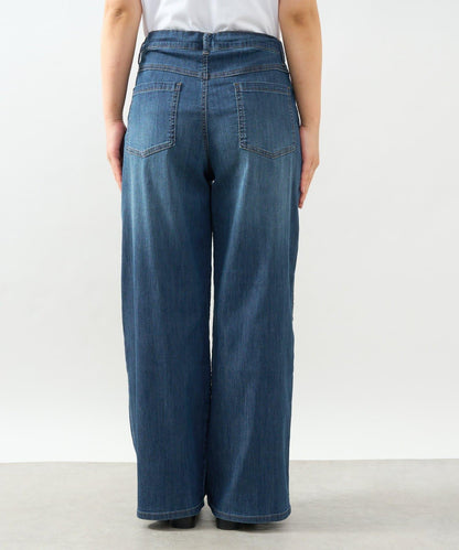 抽繩寬鬆牛仔褲