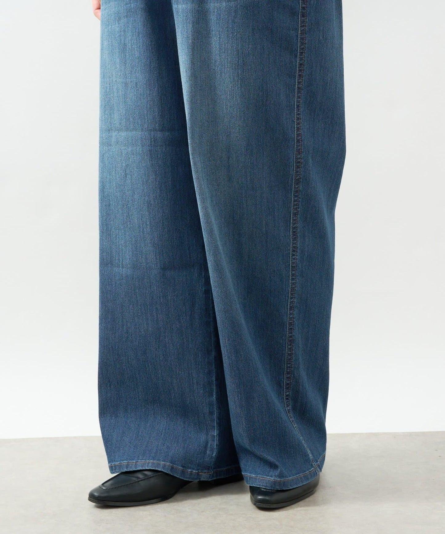 抽繩寬鬆牛仔褲