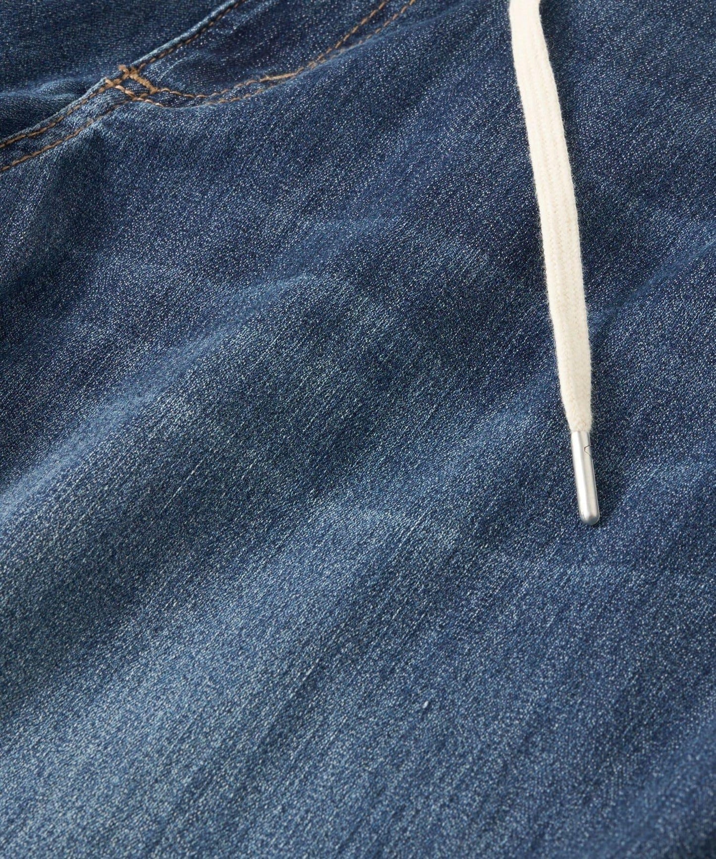 抽繩寬鬆牛仔褲