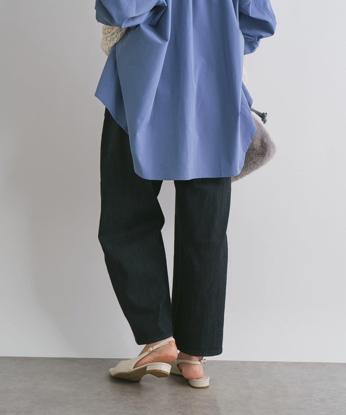 抽繩寬鬆牛仔褲