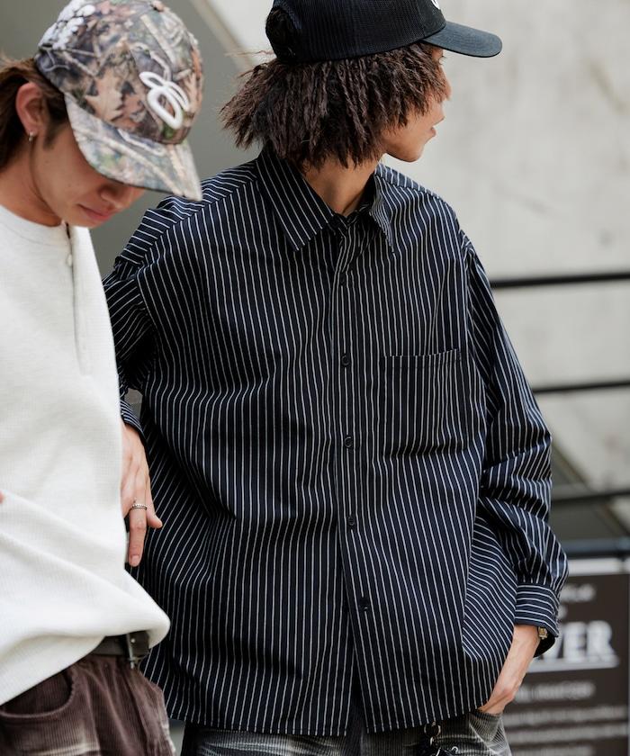 常規領盒型條紋襯衫