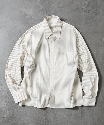 常規領盒型條紋襯衫