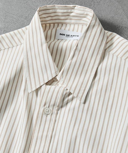 常規領盒型條紋襯衫