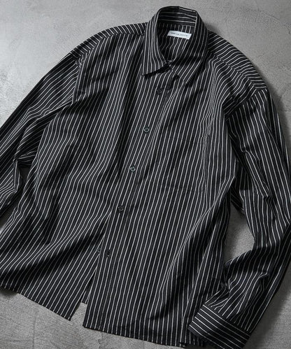 常規領盒型條紋襯衫