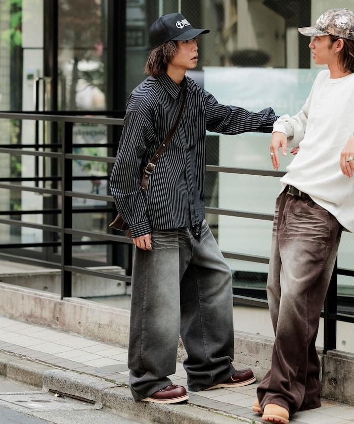 常規領盒型條紋襯衫