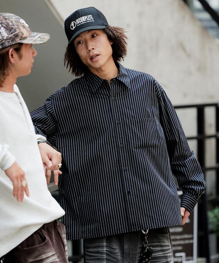 常規領盒型條紋襯衫