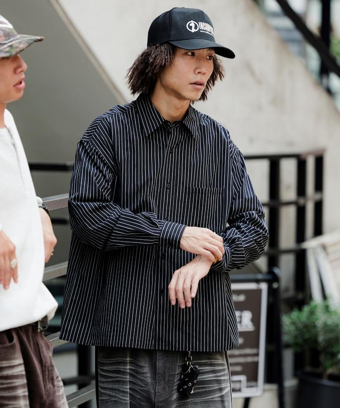 常規領盒型條紋襯衫