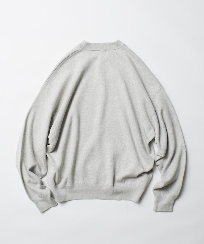 寬鬆版型休閒風汗衫風格亨利領針織衫