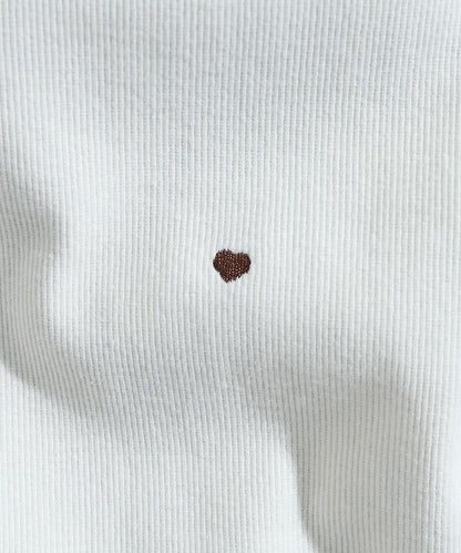 迷你愛心刺繡長袖T恤