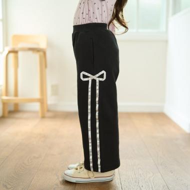 【可成套搭配】【防起球內襯】蝴蝶結裝飾寬腿褲