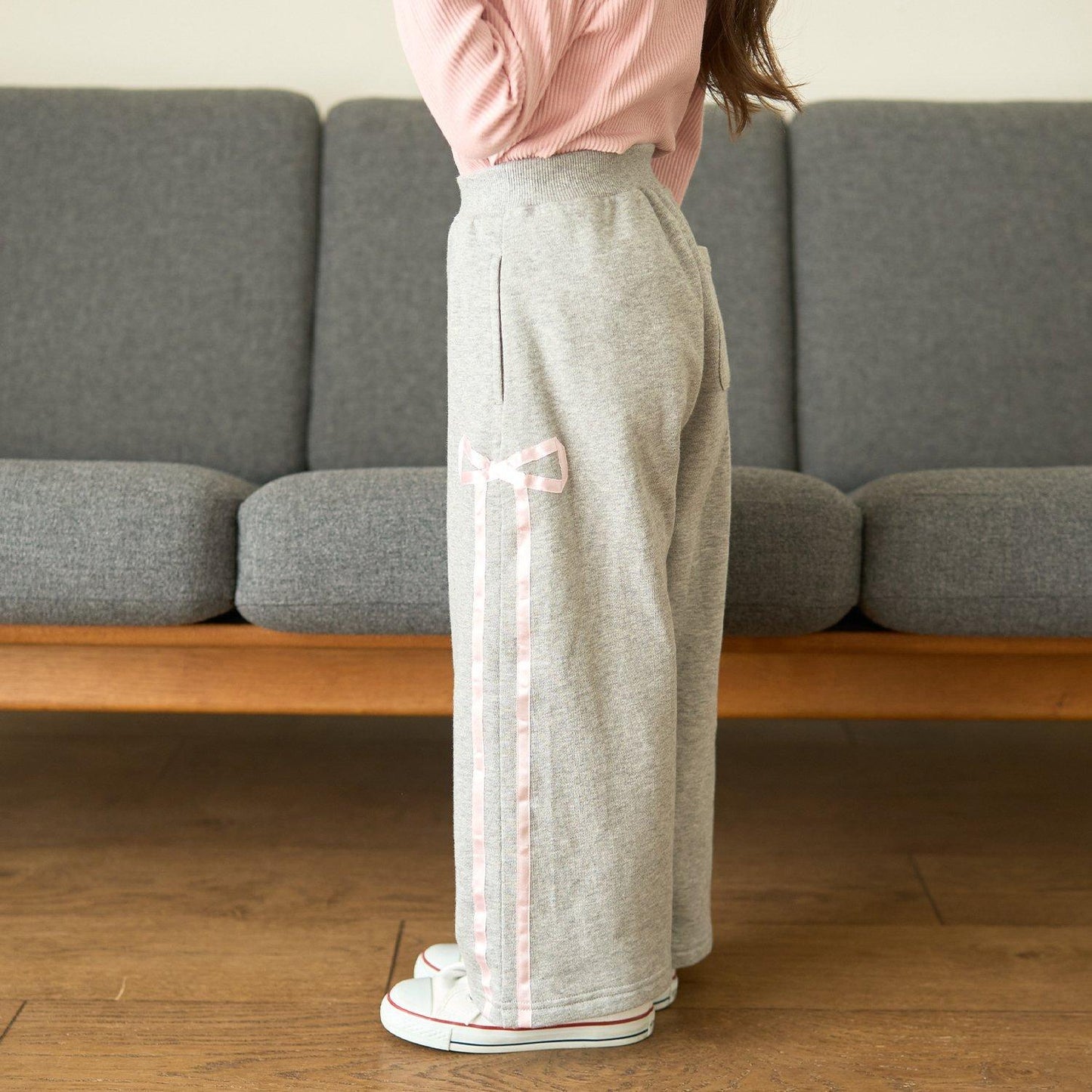 【可成套搭配】【防起球內襯】蝴蝶結裝飾寬腿褲