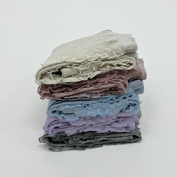 【防起球加絨】側邊荷葉邊寬鬆版型衛褲