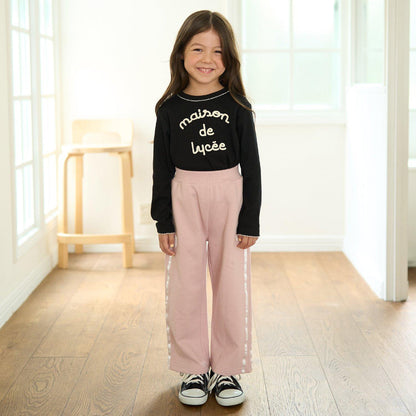 【可成套搭配】【防起球內襯】蝴蝶結裝飾寬腿褲