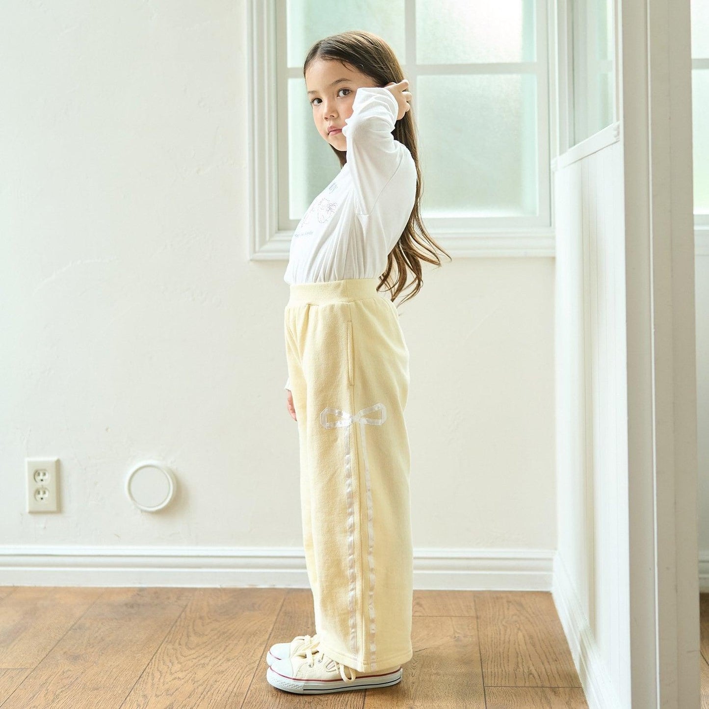 【可成套搭配】【防起球內襯】蝴蝶結裝飾寬腿褲