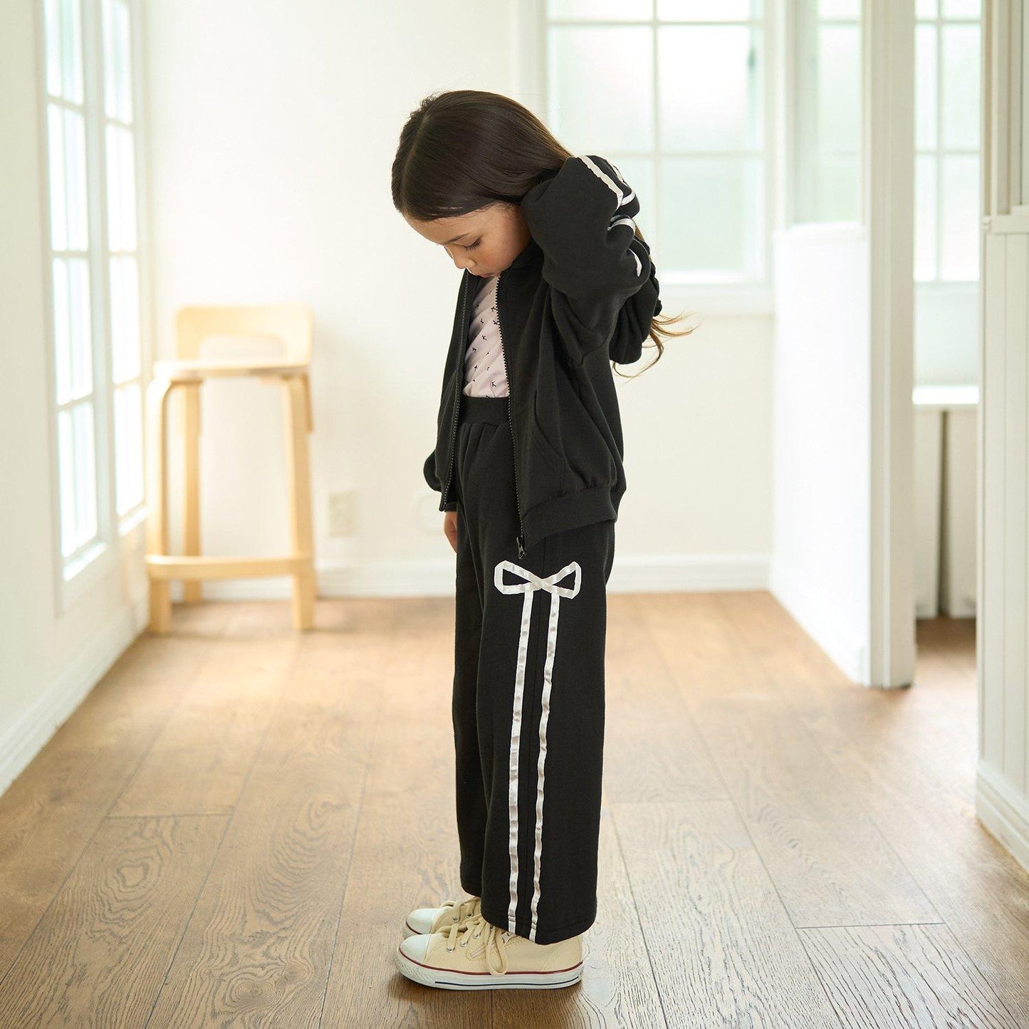 【可成套搭配】【防起球內襯】蝴蝶結裝飾寬腿褲